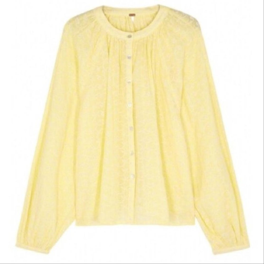 Free People Down from the Clouds Peasant Top, M - Picture 5 of 8